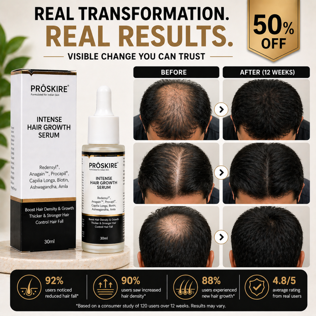 Proskire Hair Growth Serum – Reduces Hair Fall & Boosts Hair Density