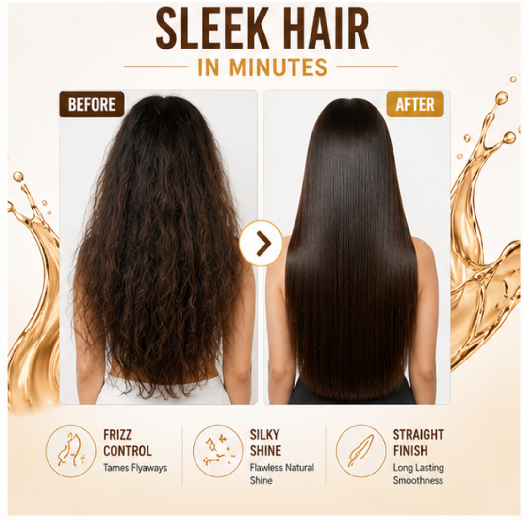 Flicka HD Foundation + Tgideas Hair Straightening Spray – Full Coverage Face & Sleek Hair Duo – Flawless, Long-Lasting Foundation with SPF + Frizz-Free, Heat Protectant Hair Spray