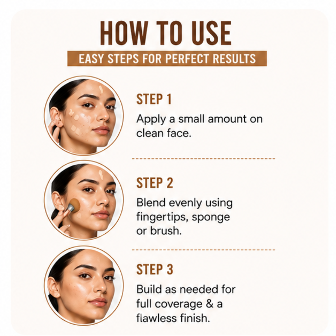 Flicka HD Foundation + Tgideas Hair Straightening Spray – Full Coverage Face & Sleek Hair Duo – Flawless, Long-Lasting Foundation with SPF + Frizz-Free, Heat Protectant Hair Spray