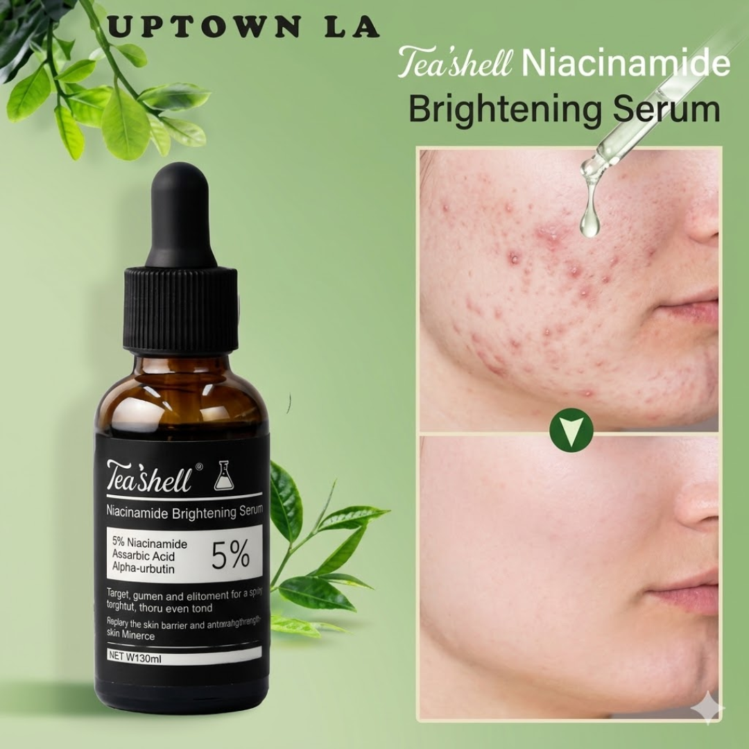 Teashell Niacinamide Brightening Serum | 5% Niacinamide + Alpha-Arbutin + Ascorbyl Acid | Fades Dark Spots, Evens Skin Tone & Boosts Glow